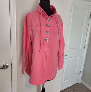 Pink Button-Up Women's Jacket